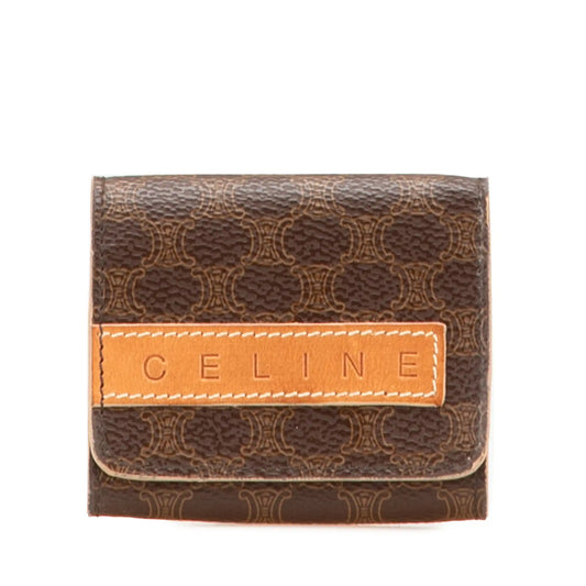 Celine Macadam Coated Canvas Coin Pouch