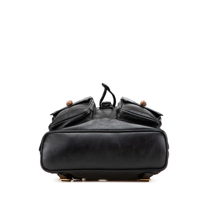 Gucci Calfskin Bamboo Drawstring Backpack