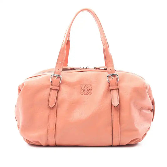 LOEWE Embossed Leather Anagram Boston Bag