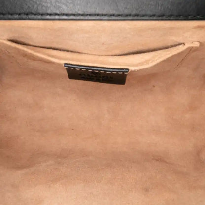 Gucci Small Pearl Studded Leather Padlock Crossbody