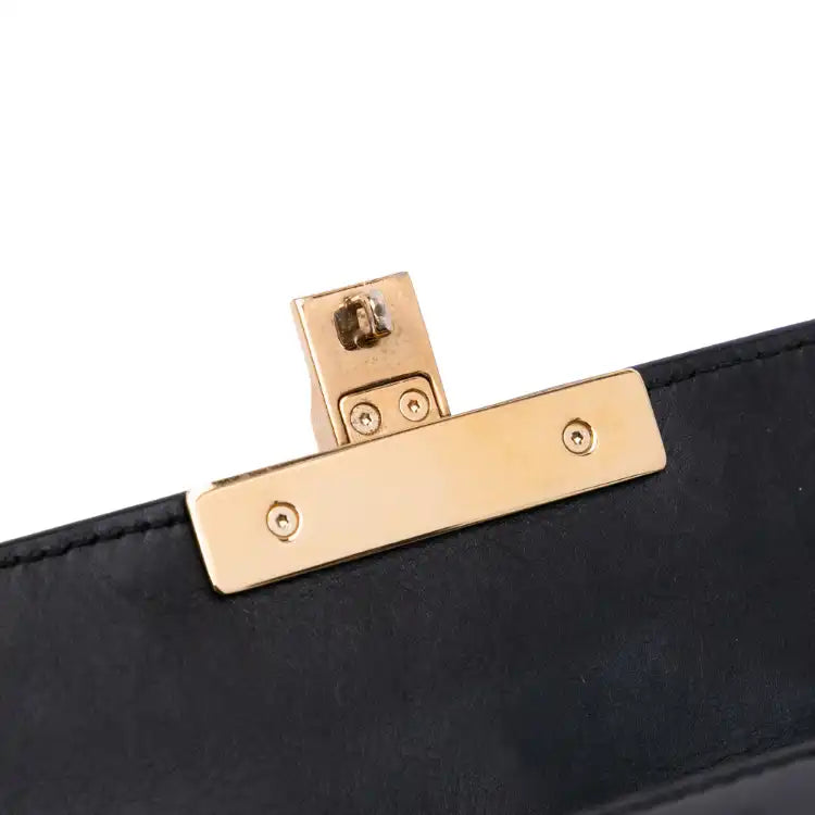 Gucci Small Pearl Studded Leather Padlock Crossbody