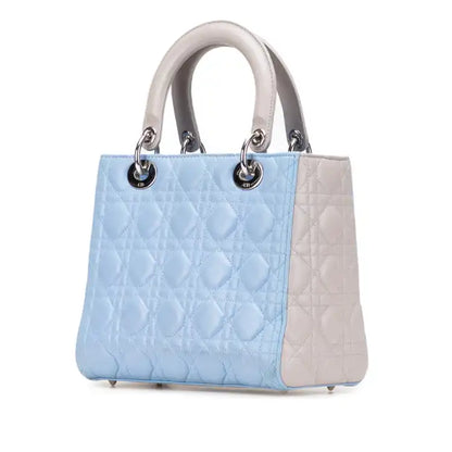 Dior Medium Bicolor Lambskin Cannage Lady Dior
