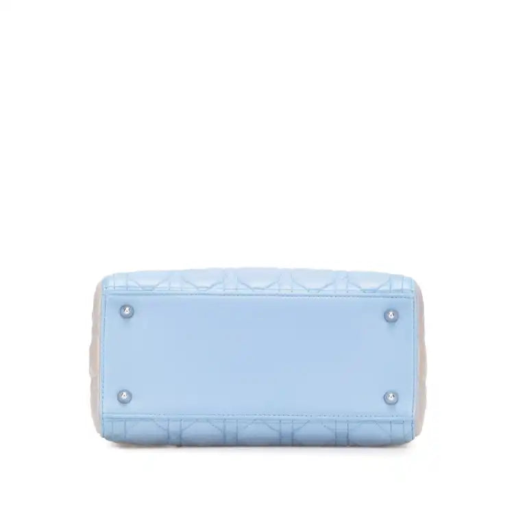 Dior Medium Bicolor Lambskin Cannage Lady Dior