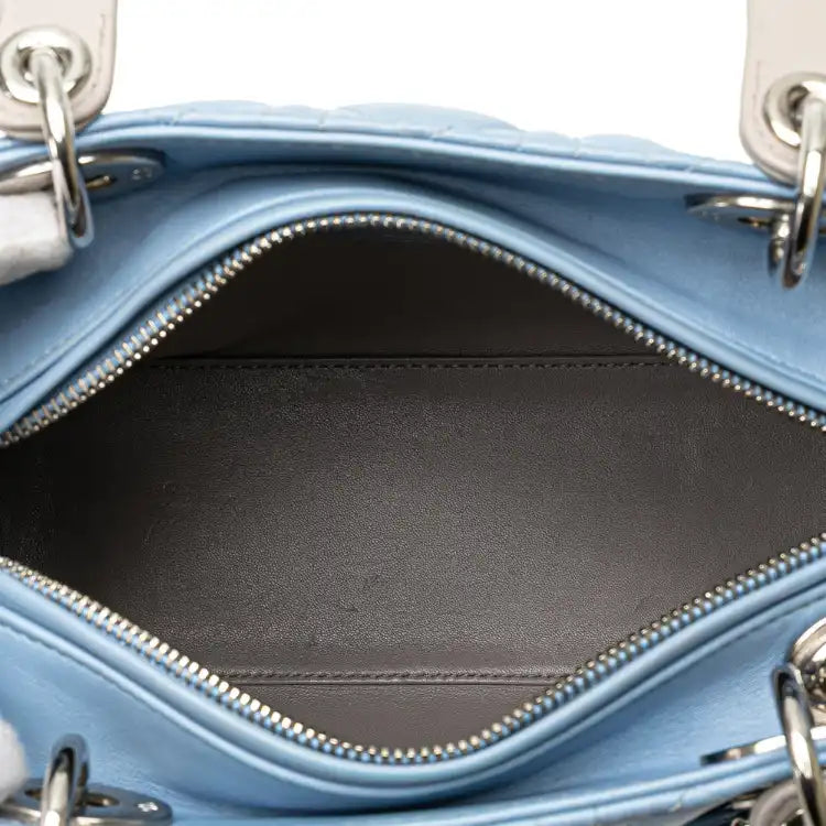 Dior Medium Bicolor Lambskin Cannage Lady Dior