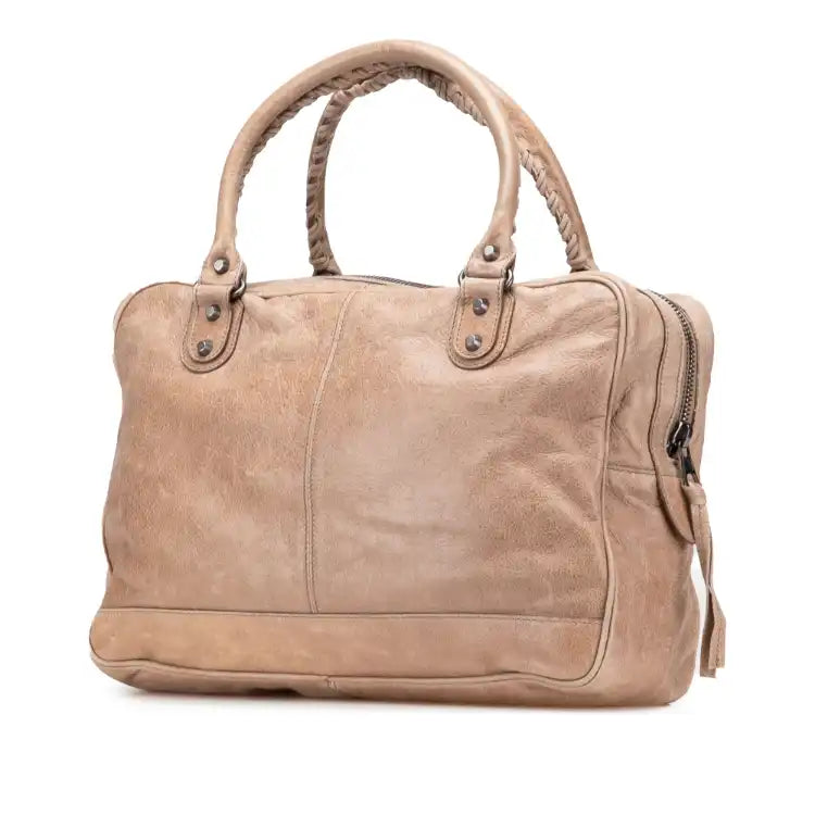 Balenciaga Mini Lambskin Motocross Classic Folder Business Bag