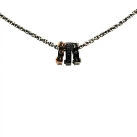 Louis Vuitton Stainless Steel Monogram Bold Necklace