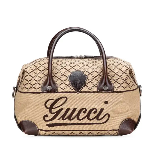 Gucci Diamante Canvas Crest Boston