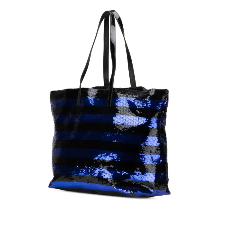 Prada Sequined Satin Stripes Tote