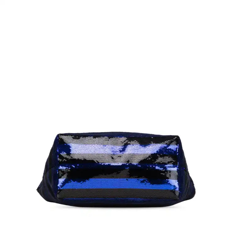Prada Sequined Satin Stripes Tote