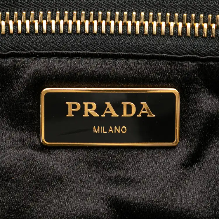 Prada Sequined Satin Stripes Tote