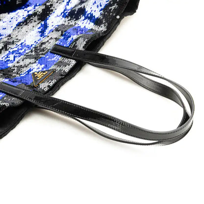 Prada Sequined Satin Stripes Tote
