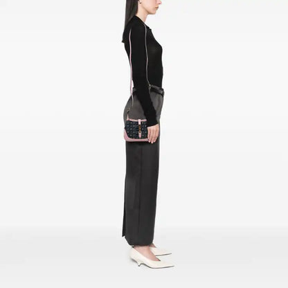 Gucci Limited Edition Mini GG Embroidered Denim Floral Jackie 1961 Crossbody