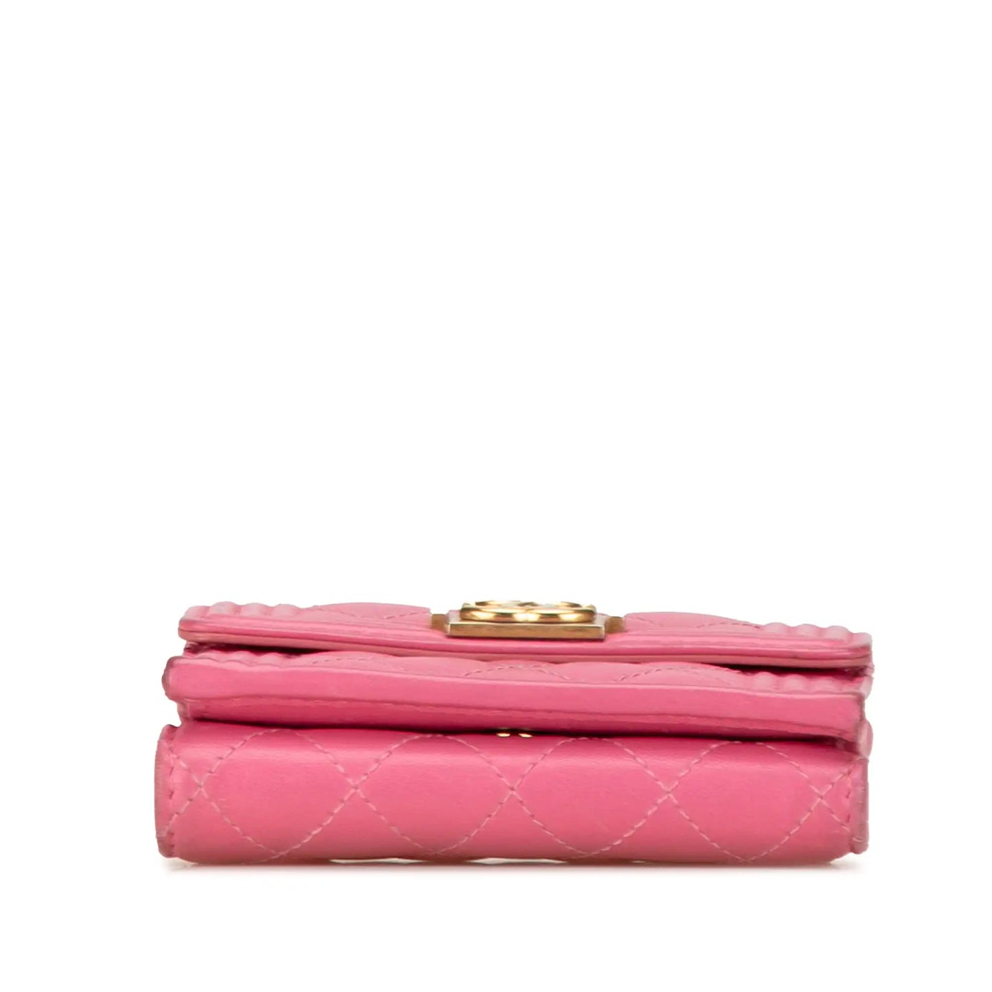 Chanel Lambskin Boy Flap Compact Wallet