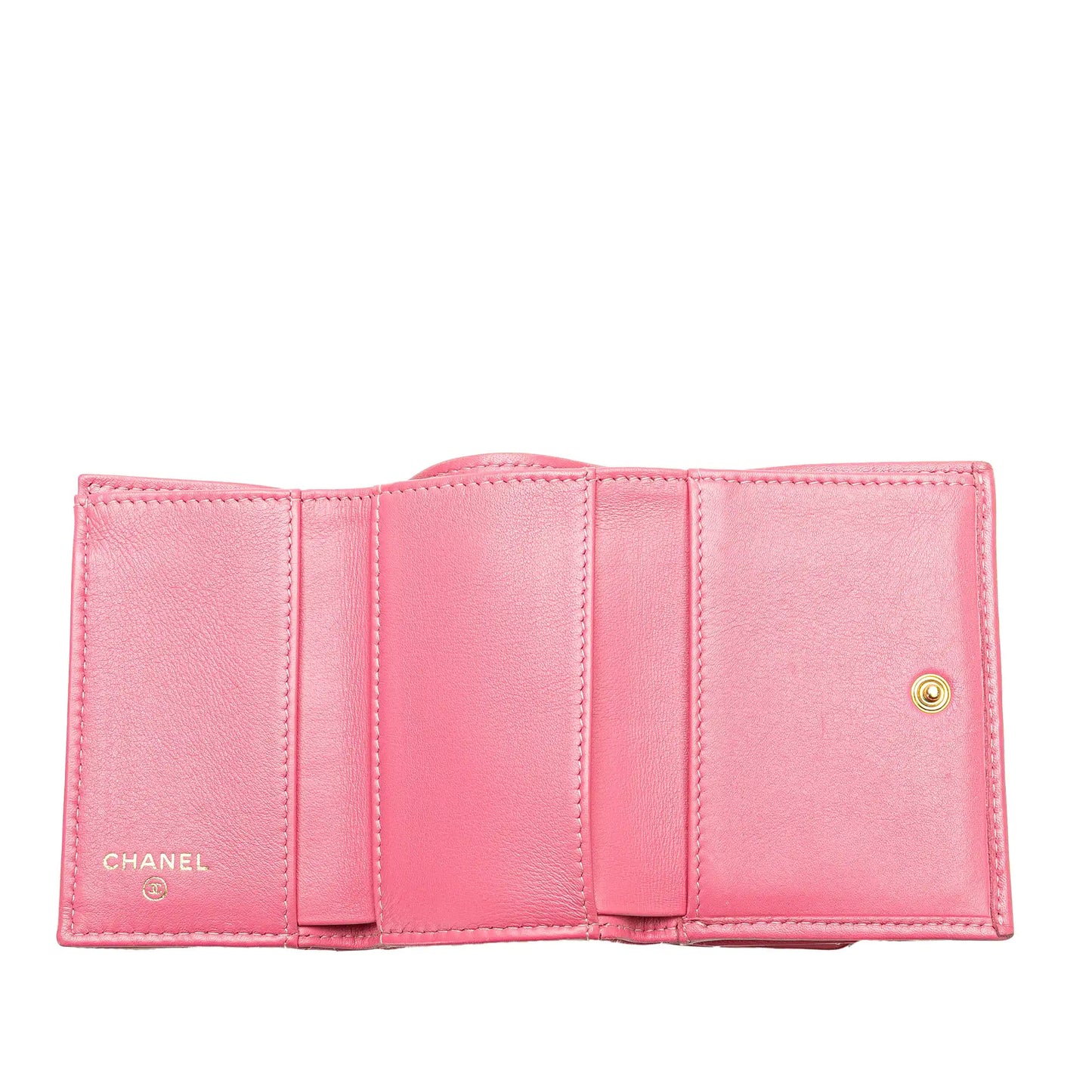 Chanel Lambskin Boy Flap Compact Wallet