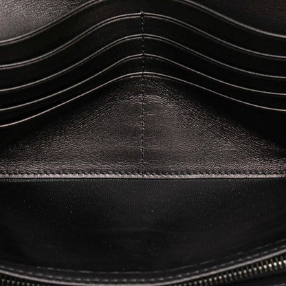 Bottega Veneta Nappa Intrecciato Grommet Scalloped Edge Long Wallet