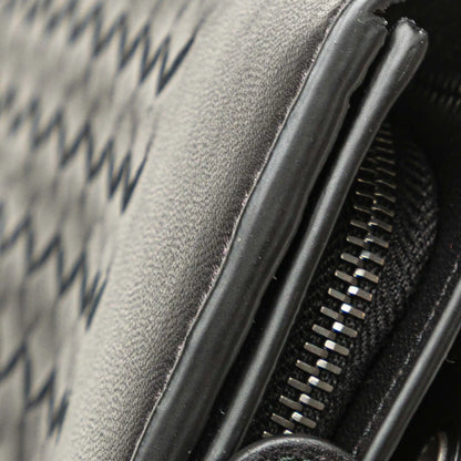 Bottega Veneta Nappa Intrecciato Grommet Scalloped Edge Long Wallet