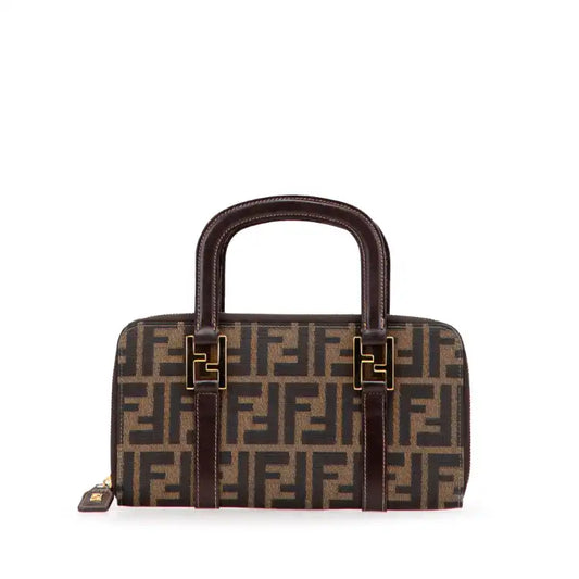 Fendi Zucca Canvas Top Handle Wallet