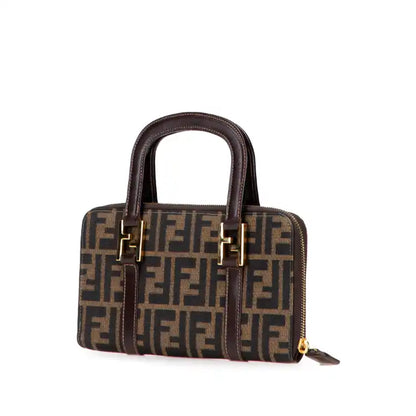 Fendi Zucca Canvas Top Handle Wallet