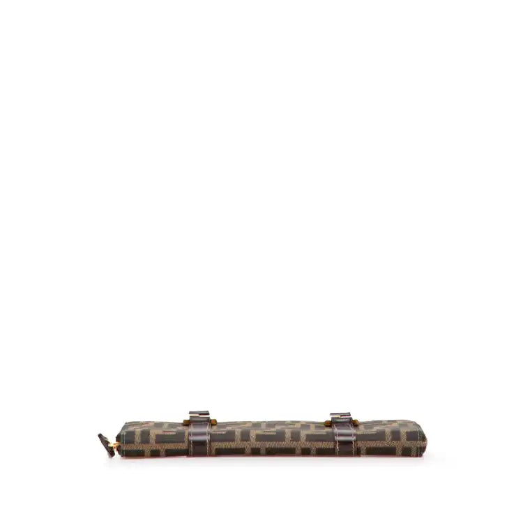 Fendi Zucca Canvas Top Handle Wallet