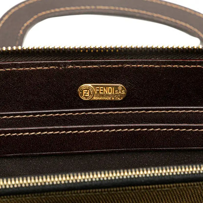Fendi Zucca Canvas Top Handle Wallet