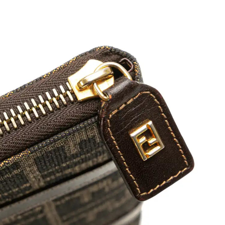 Fendi Zucca Canvas Top Handle Wallet