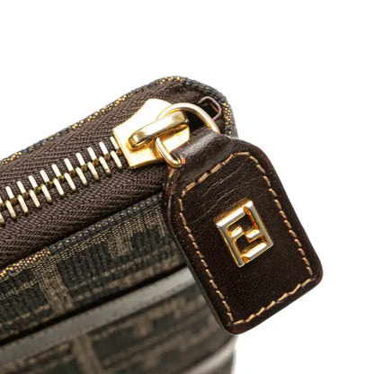 Fendi Zucca Canvas Top Handle Wallet