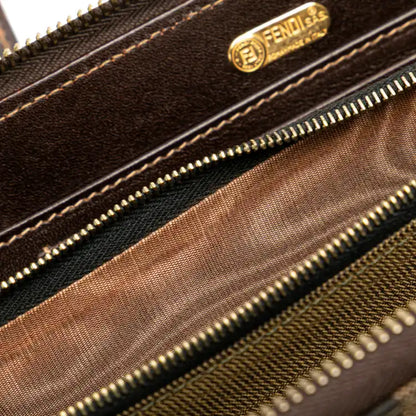 Fendi Zucca Canvas Top Handle Wallet