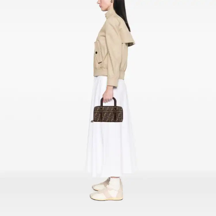 Fendi Zucca Canvas Top Handle Wallet
