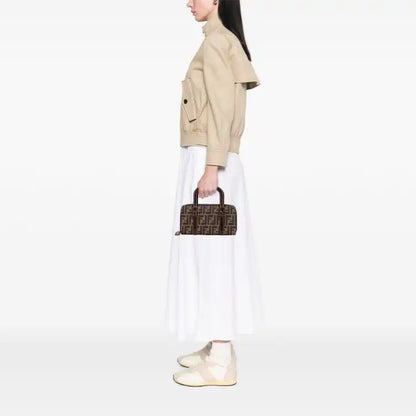 Fendi Zucca Canvas Top Handle Wallet