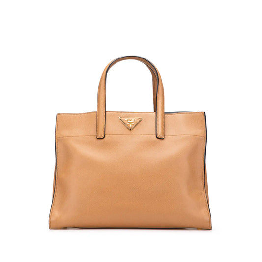 Prada Saffiano Soft Triple Pocket Satchel