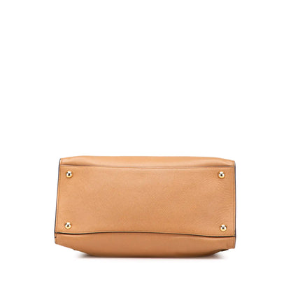 Prada Saffiano Soft Triple Pocket Satchel