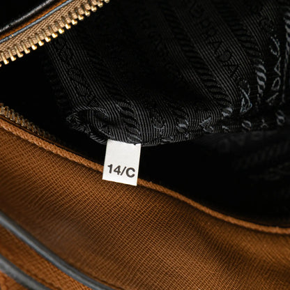 Prada Saffiano Soft Triple Pocket Satchel