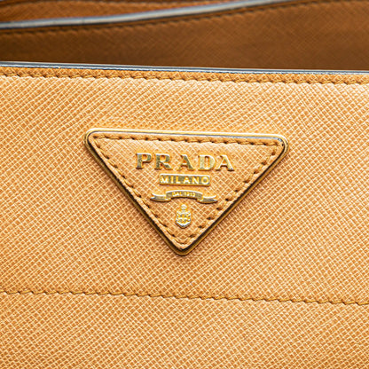 Prada Saffiano Soft Triple Pocket Satchel