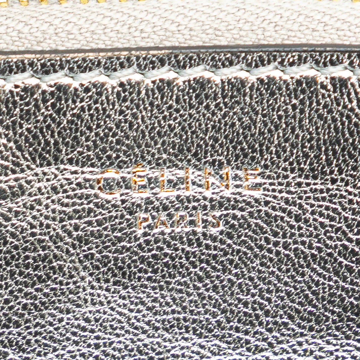 Celine Bicolor Leather Key Ring Coin Pouch