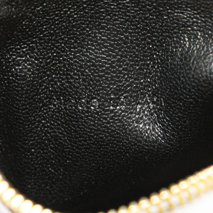 Celine Bicolor Leather Key Ring Coin Pouch