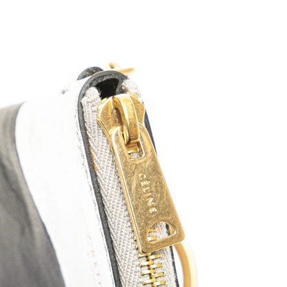 Celine Bicolor Leather Key Ring Coin Pouch
