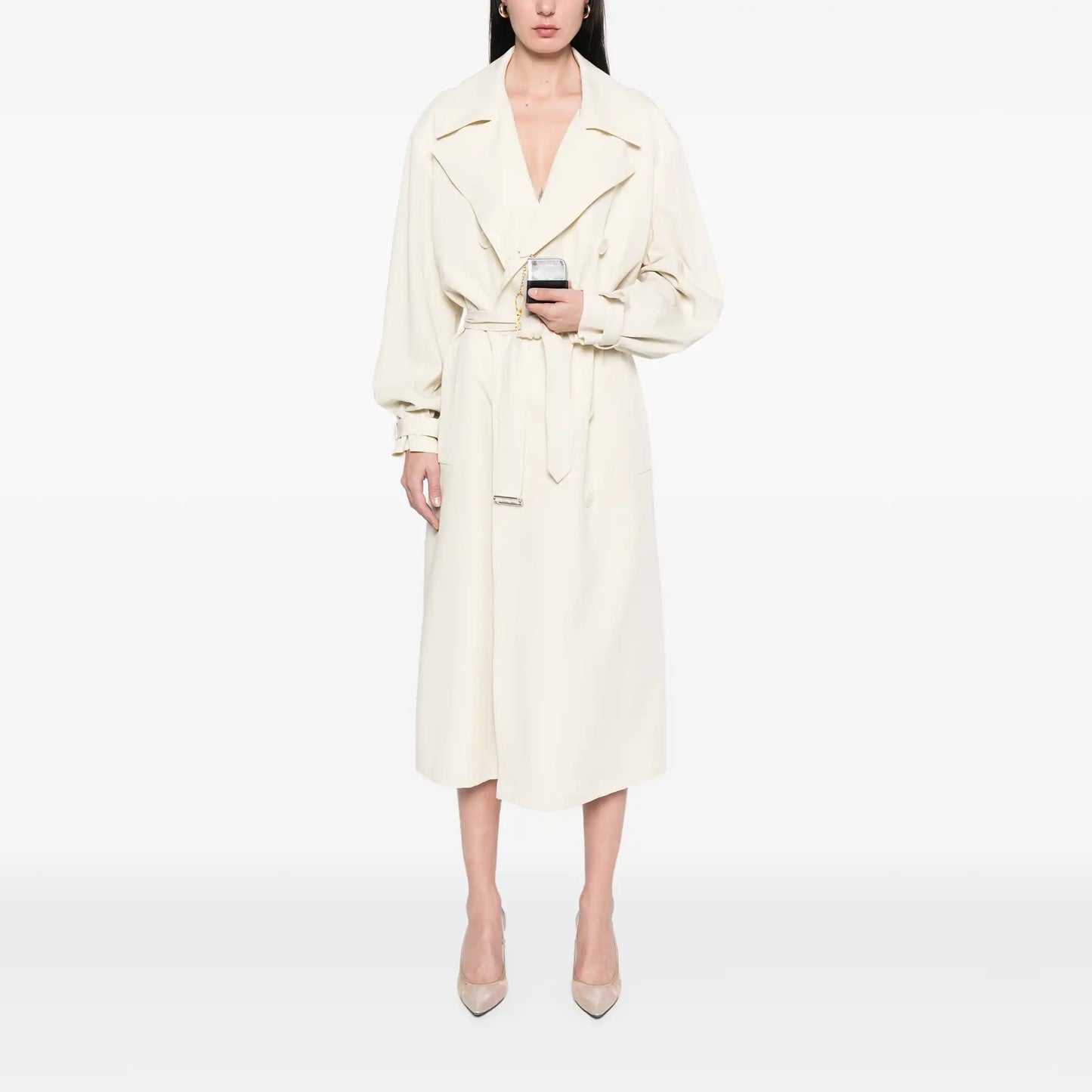 Celine Bicolor Leather Key Ring Coin Pouch