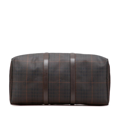 Burberry Tonal Check Coated Canvas Travel Bag