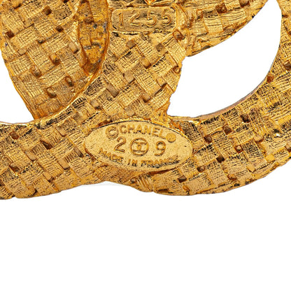 Chanel Gold Plated CC Triple Circle Brooch