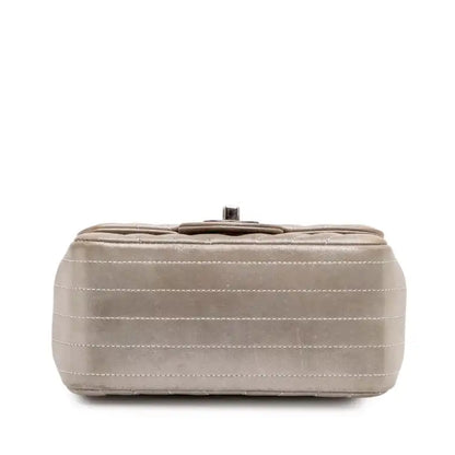 Chanel Mini Square Classic Chevron Iridescent Lambskin Single Flap