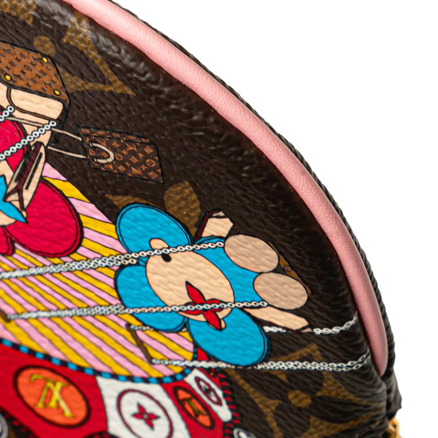 Louis Vuitton Monogram Vivienne Christmas Animation Swing Ride Round Coin Purse