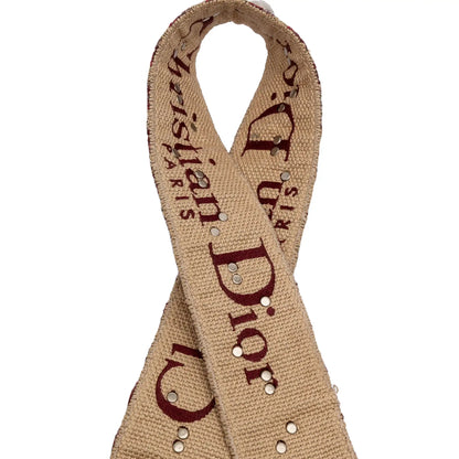 Dior Studded Oblique Canvas Bag Strap