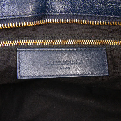 Balenciaga Goatskin Motocross Classic Metallic Edge Part Time Satchel