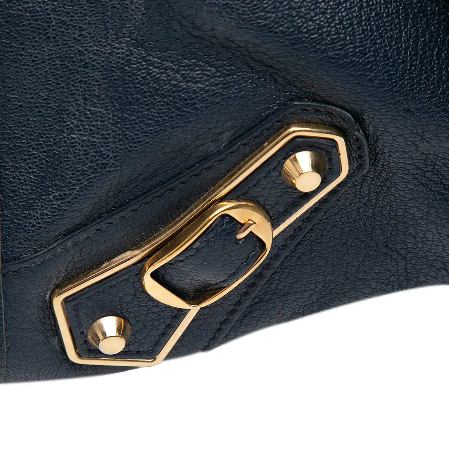 Balenciaga Goatskin Motocross Classic Metallic Edge Part Time Satchel