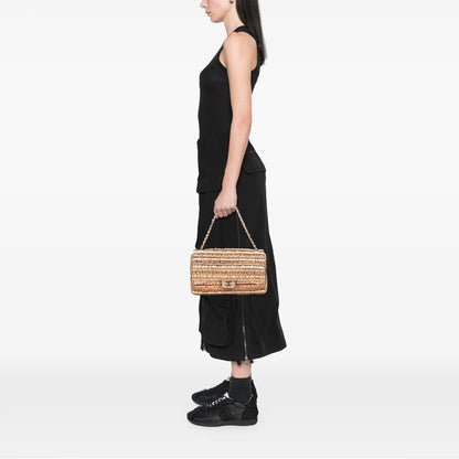Chanel Jumbo Classic Iridescent Ribbon and Tweed Single Flap