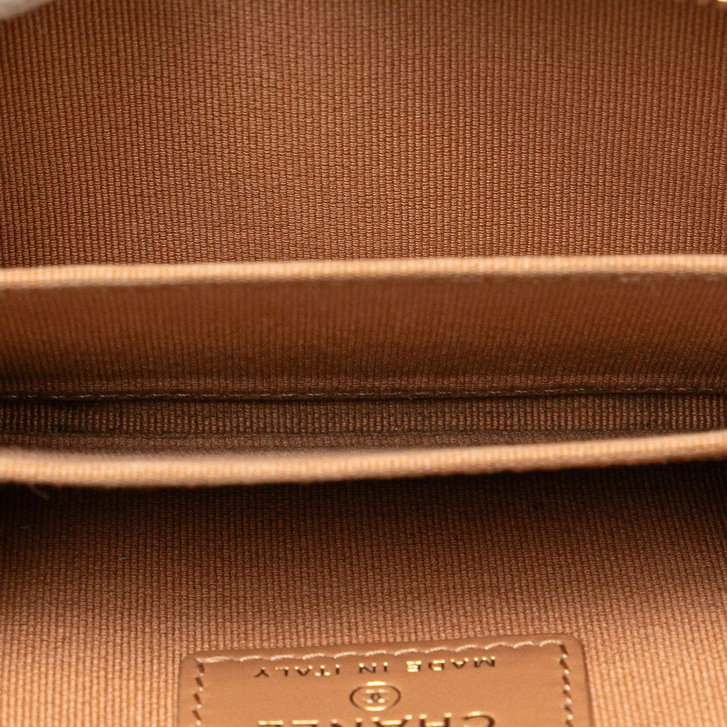 Chanel CC Quilted Caviar Zip Around Coin Purse