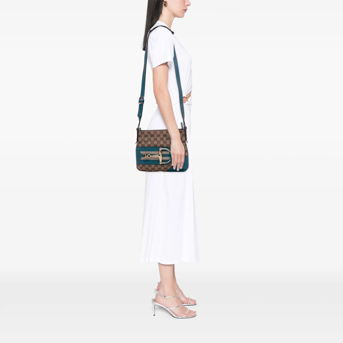Gucci GG Canvas Hasler Web Crossbody