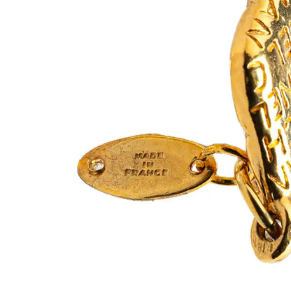 Chanel Gold Plated Logo Chain Necklace