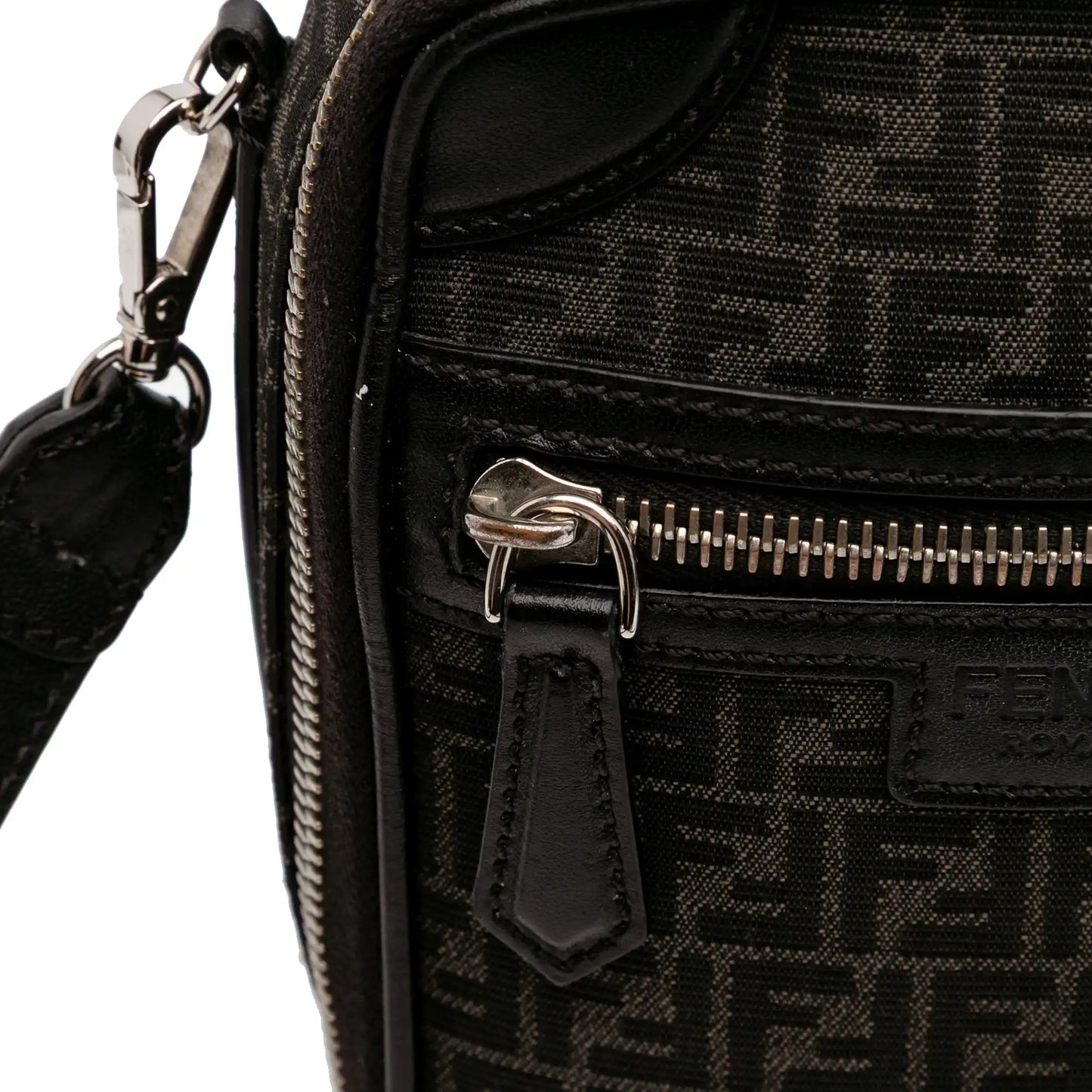 Fendi Mini Zucchino Recycled Jacquard Trolley Satchel