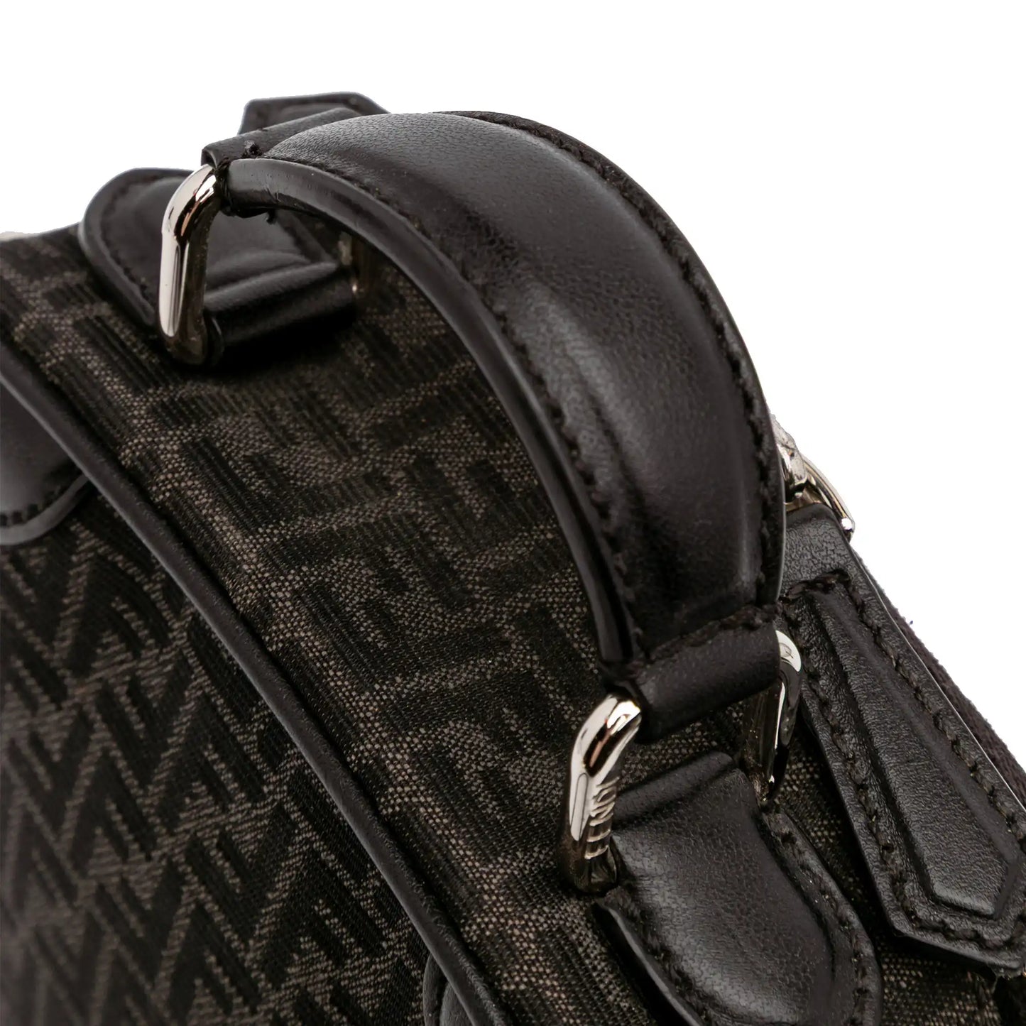 Fendi Mini Zucchino Recycled Jacquard Trolley Satchel